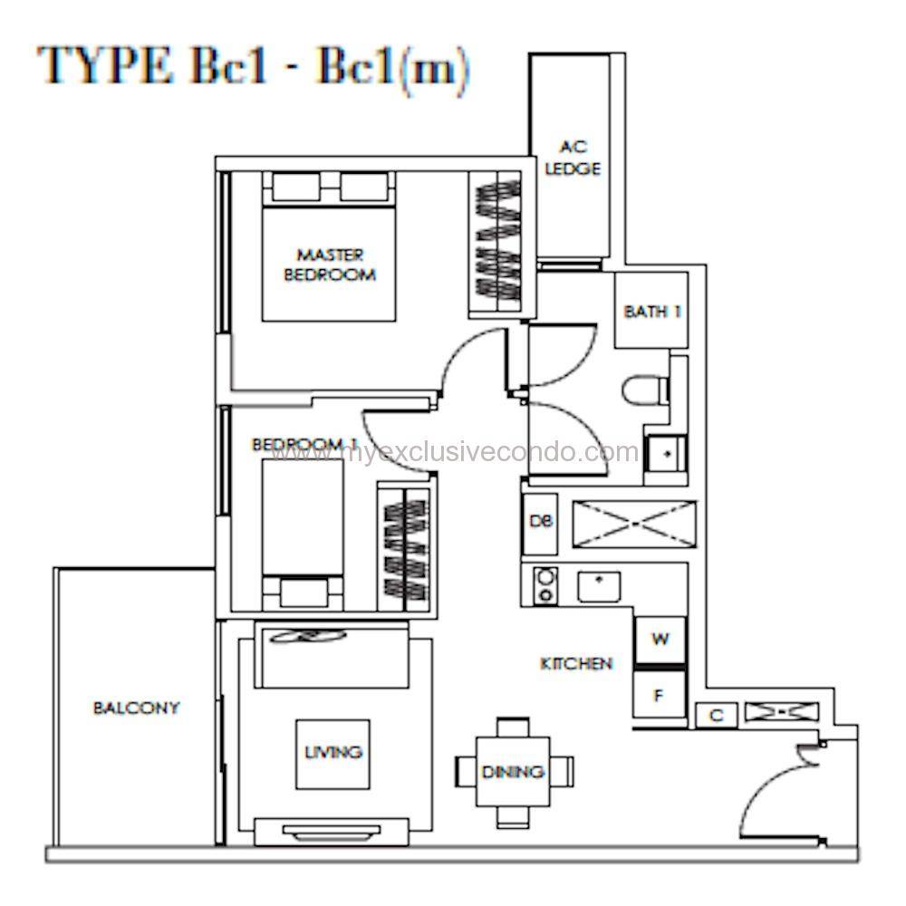 New Launch Condo - Highline Residences - Type Bc1