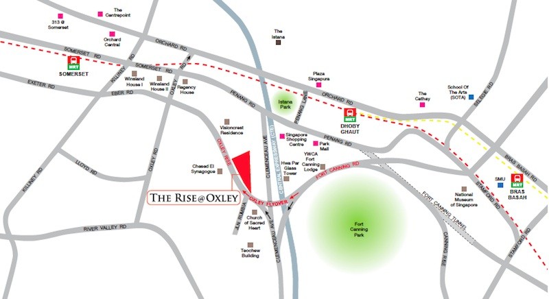 New Launch Condo - The Rise @ Oxley - Location Map