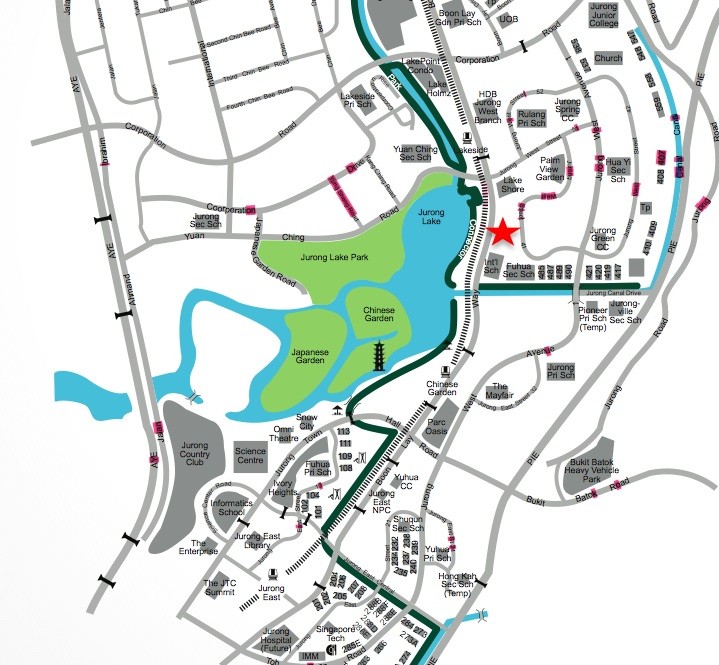 Singapore New Launch Condo - LakeVille - Location Map