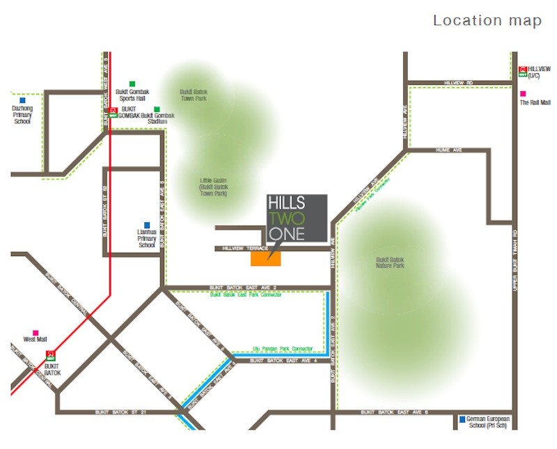 New Launch Condo - Hills TwoOne - Location Map