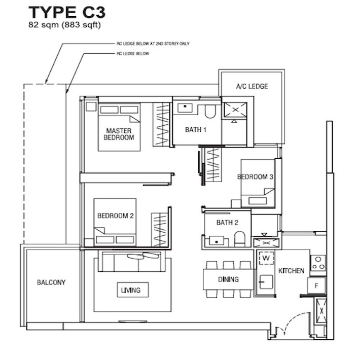 New Launch Property - Alex Residences - Type C3