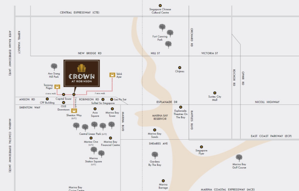 Crown at Robinson - Location Map