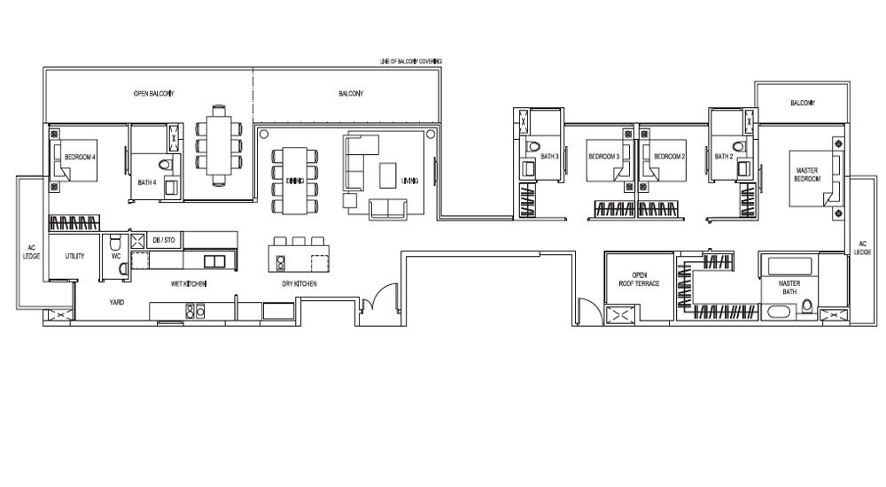 New Launch Condo - Goodwood Grand - Floorplan - 4 Bedroom Penthouse