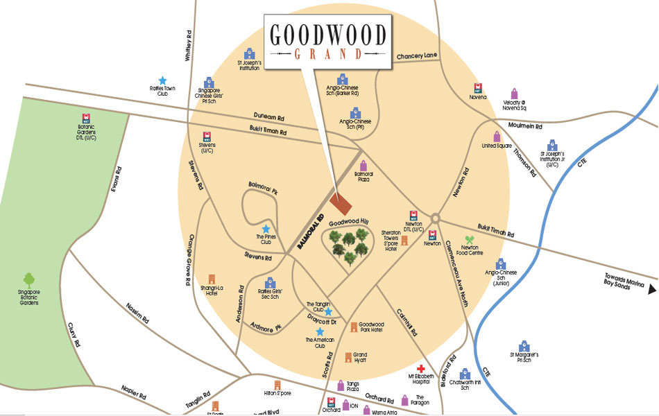 New Launch Condo - Goodwood Grand - Location Map