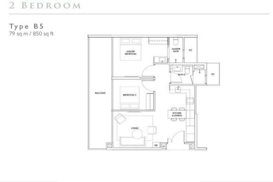 Robin Residences - 2 Bedroom (B5)
