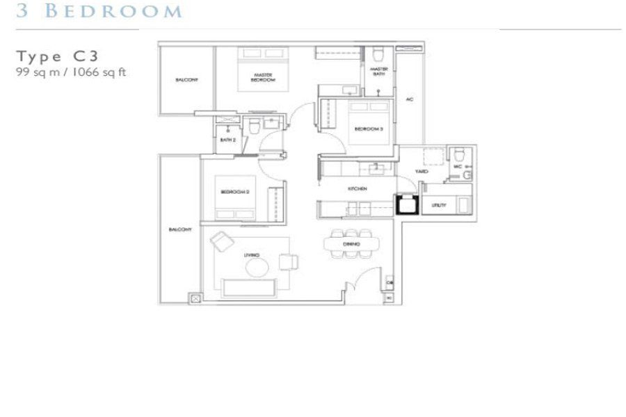Robin Residences - 3 Bedroom (C3)