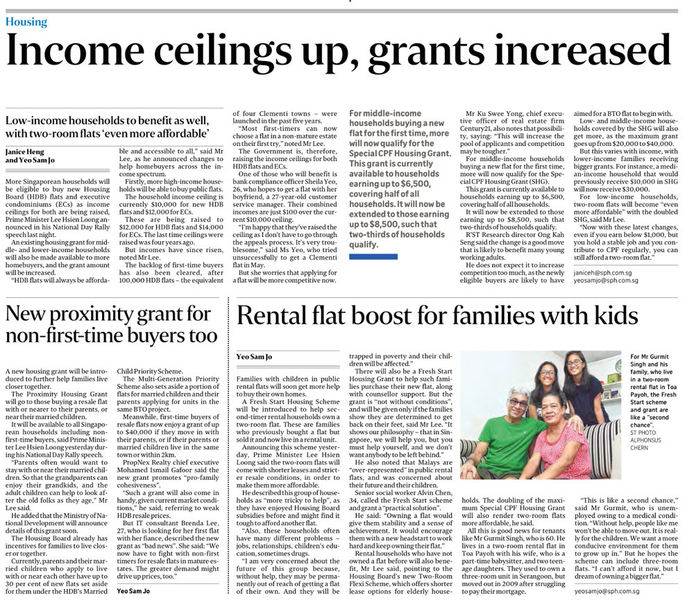 Increased Income Ceilings and Grants