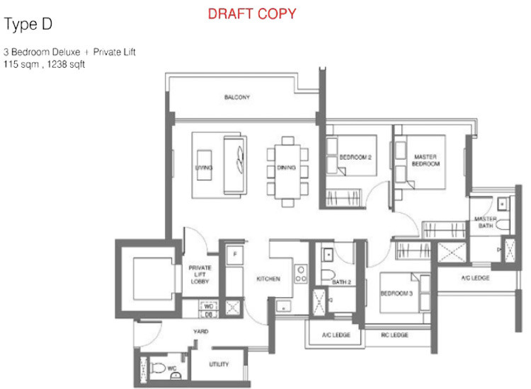 Principal Garden - Floor Plan - 3 BedroomDeluxe