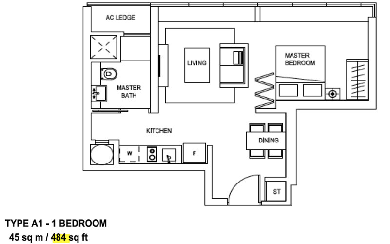 Skyline Residences - 1 Bedroom