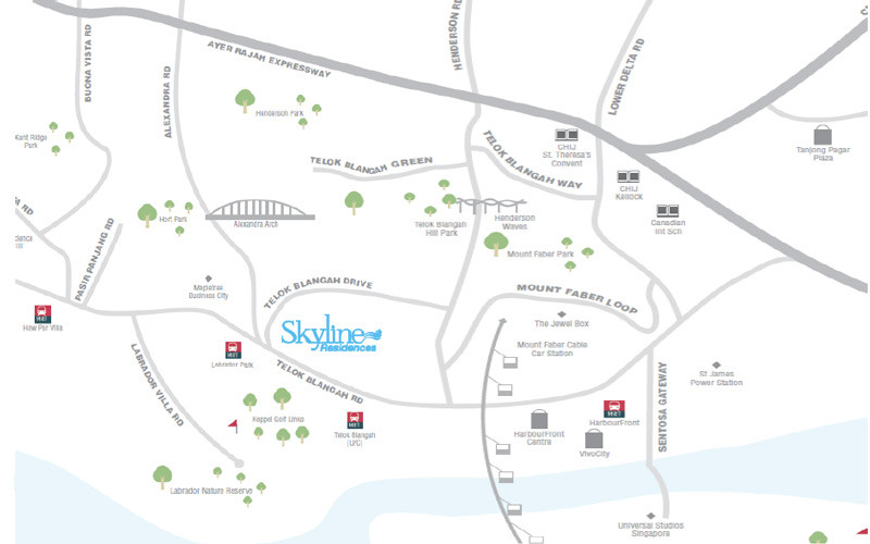 Skyline Residences - Location map