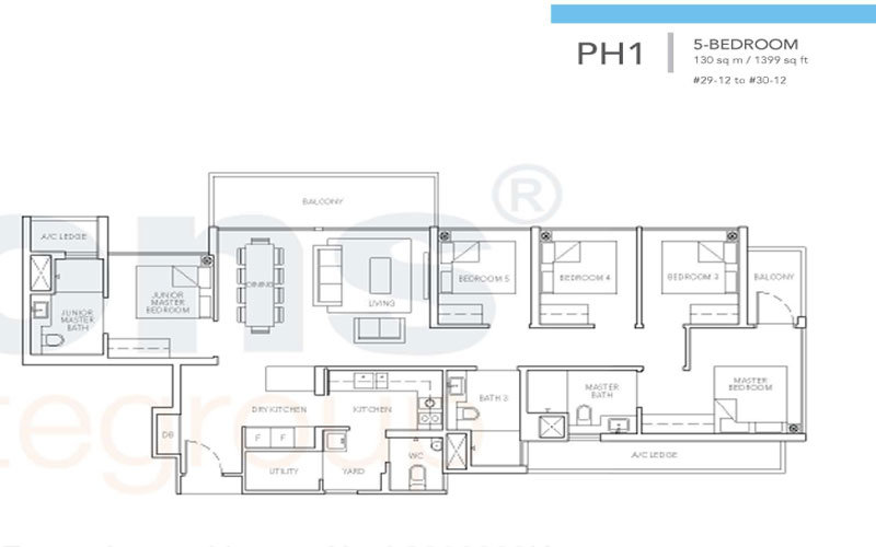 Sturdee Residences Floorplans - 5-Bedroom