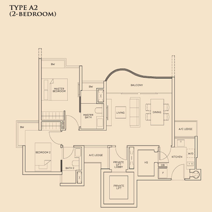 The Meyerise - Floorplan - 2 Bedroom