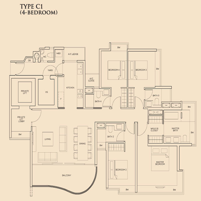 The Meyerise - Floorplan - 4 Bedroom