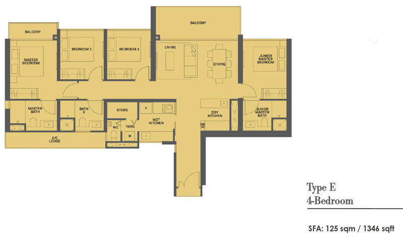 The Clement Canopy - Floorplans -4 Bedroom