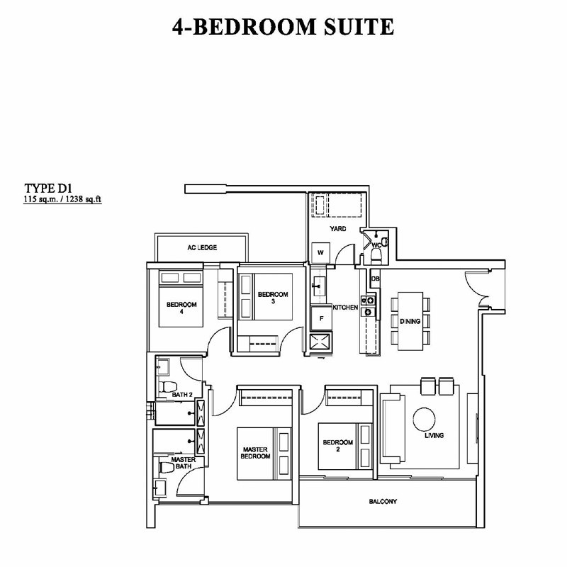 The Venue Residences - Floorplans - 4 Bedroom Suites