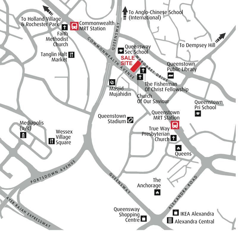 Location Map of Margaret Drive Condo