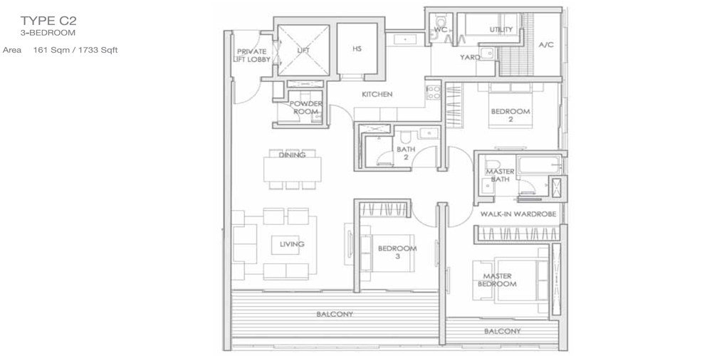 Lloyd Sixty Five - Floorplans - Three Bedrooms