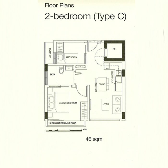 70 @ Truro - Floorplan - 2 Bedroom
