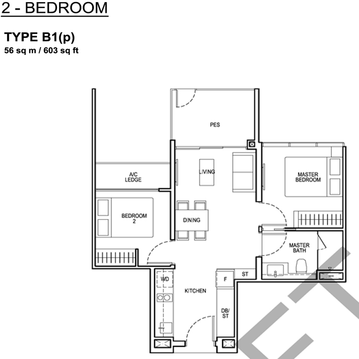 The Tapestry Tampines Floorplans 2 Bedroom New Launch Condo