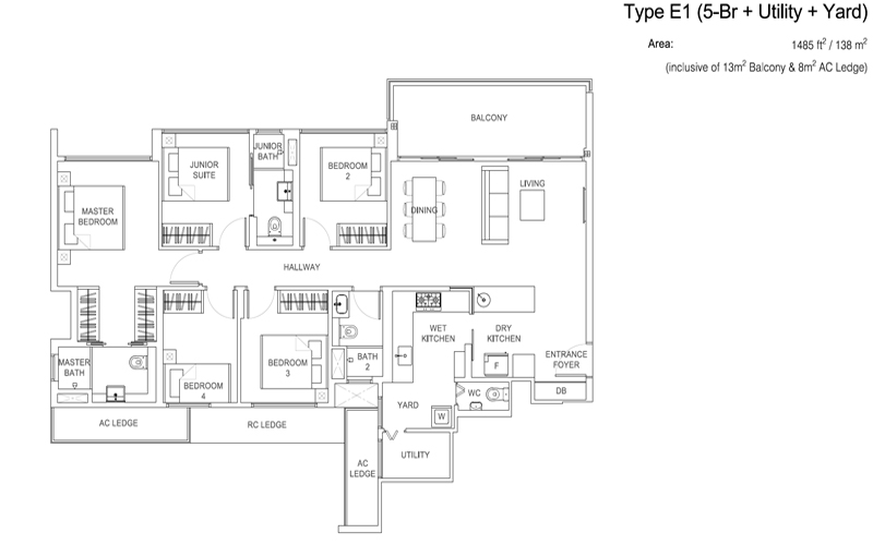 RiverCove Residences - Floorplan - 5 Bedroom