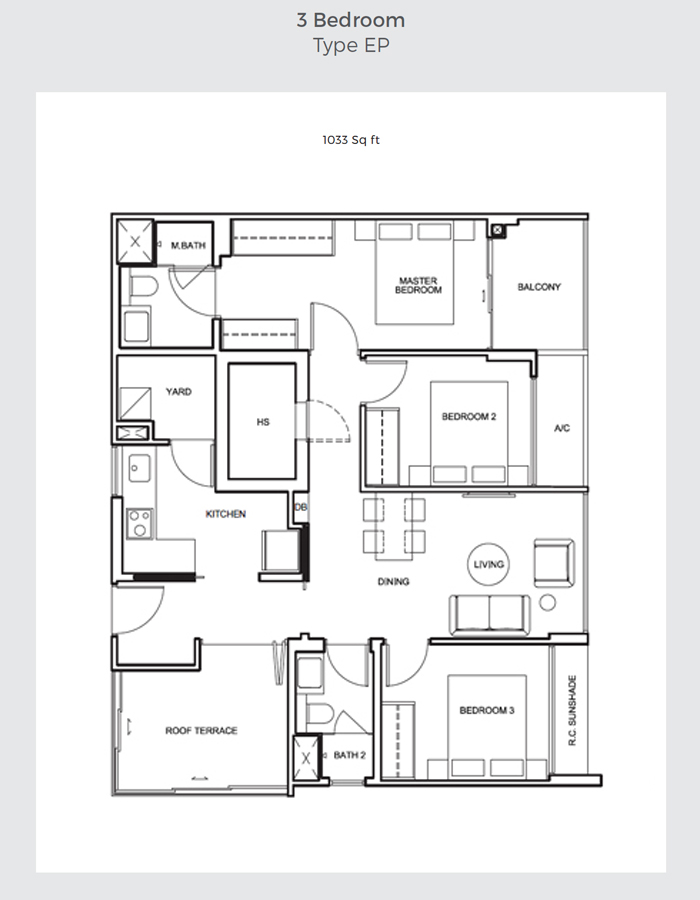 33 Residences - 3 Bedroom