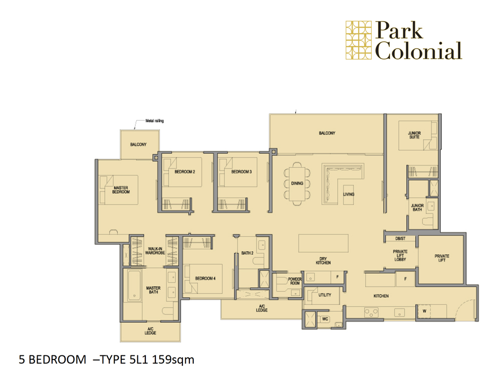 Park Colonial - 5 Bedroom - Floorplan