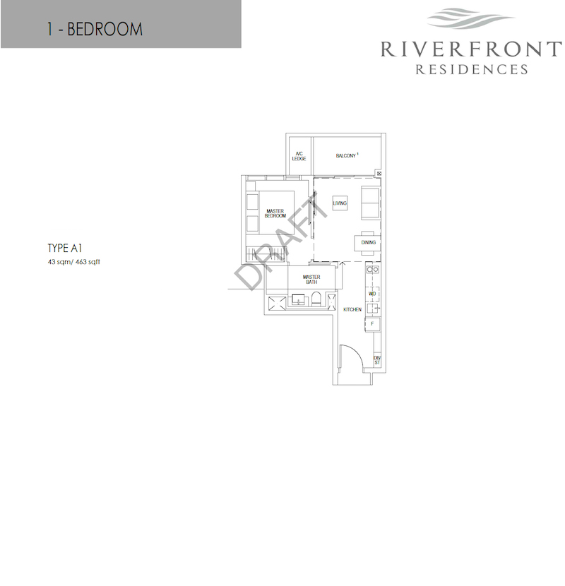 Riverfront Residences - 1 Bedroom