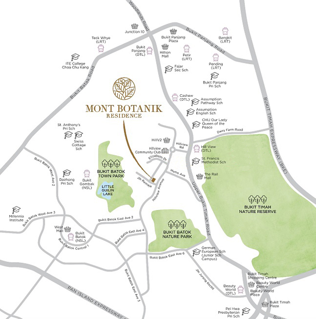 Mont Botanik Residence -Location Map