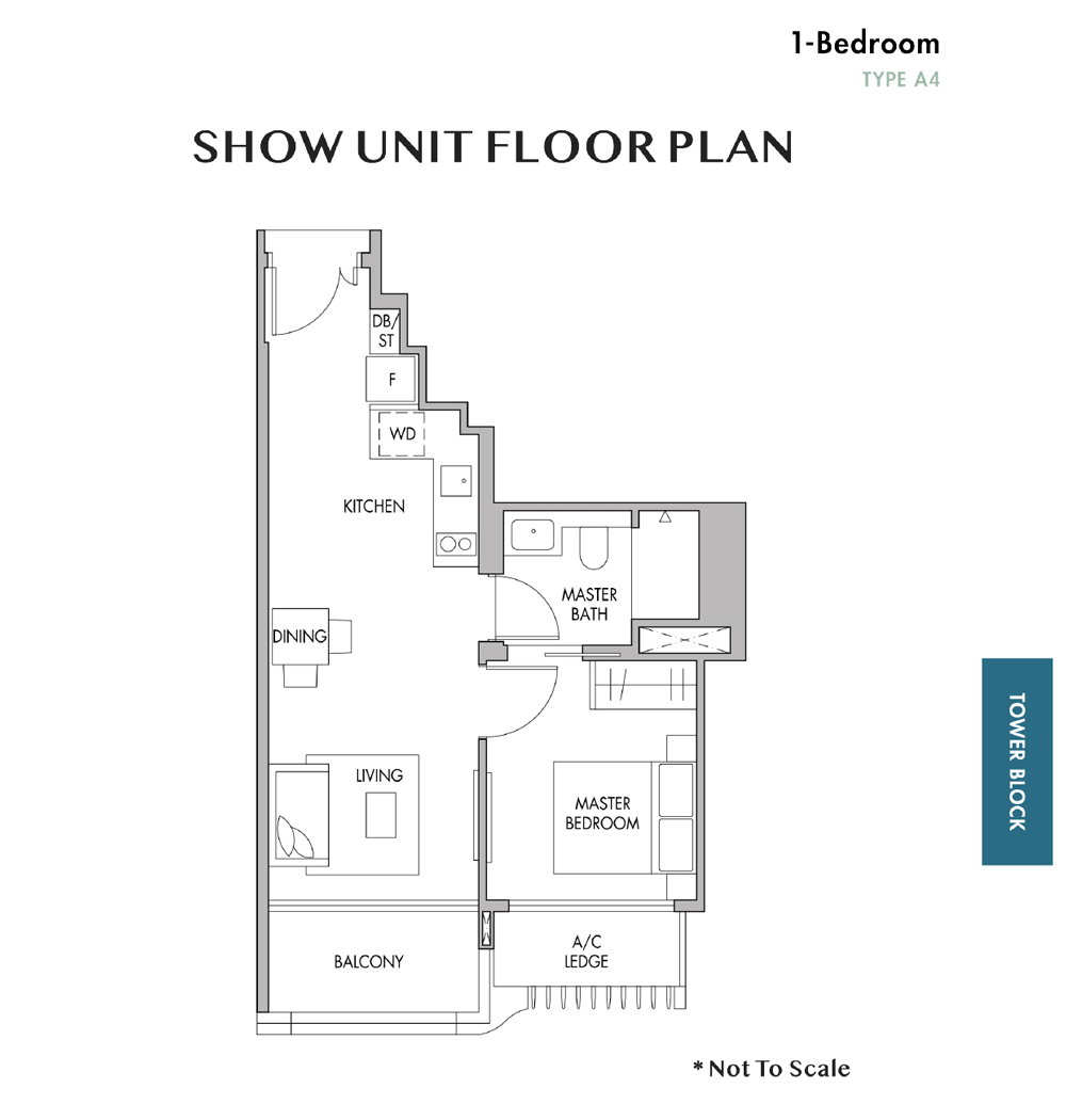 The Tre Ver - Floorplan - 1 Bedroom
