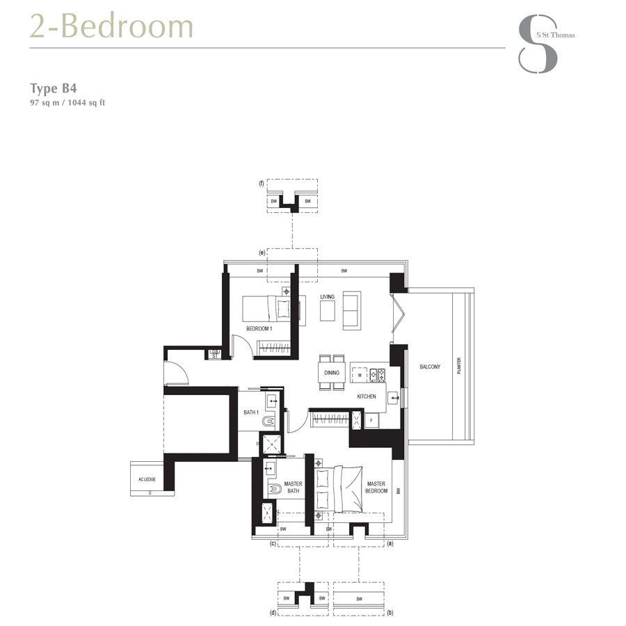 8 St Thomas - Floorplan - 2 Bedroom