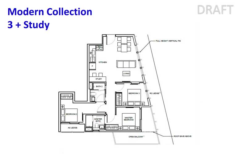1953 Tessensohn - Floorplans - 3 bedroom with Study