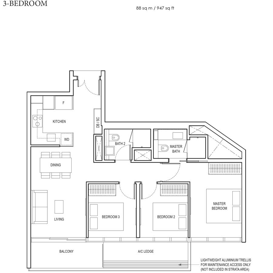 Amber Park - Floorplan - 3 Bedroom