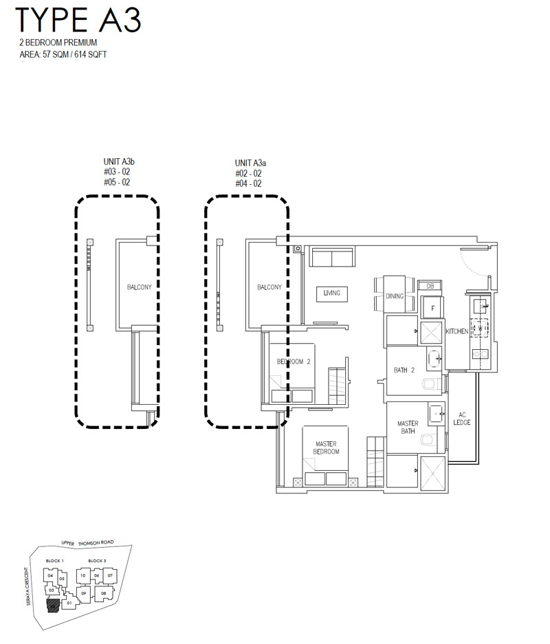 Lattice One - Floor Plan - 2 Bedroom Premium