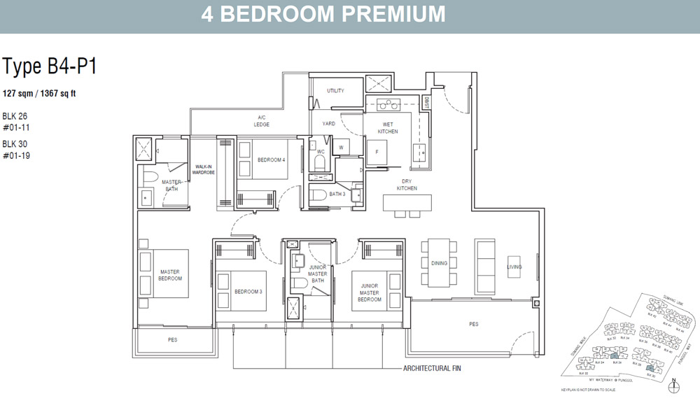 Piermont Grand EC - Floor Plan - 4 Bedroom Premium