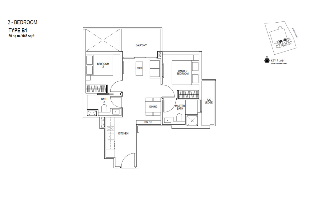 Sky Everton - Floor Plan - 2 Bedroom