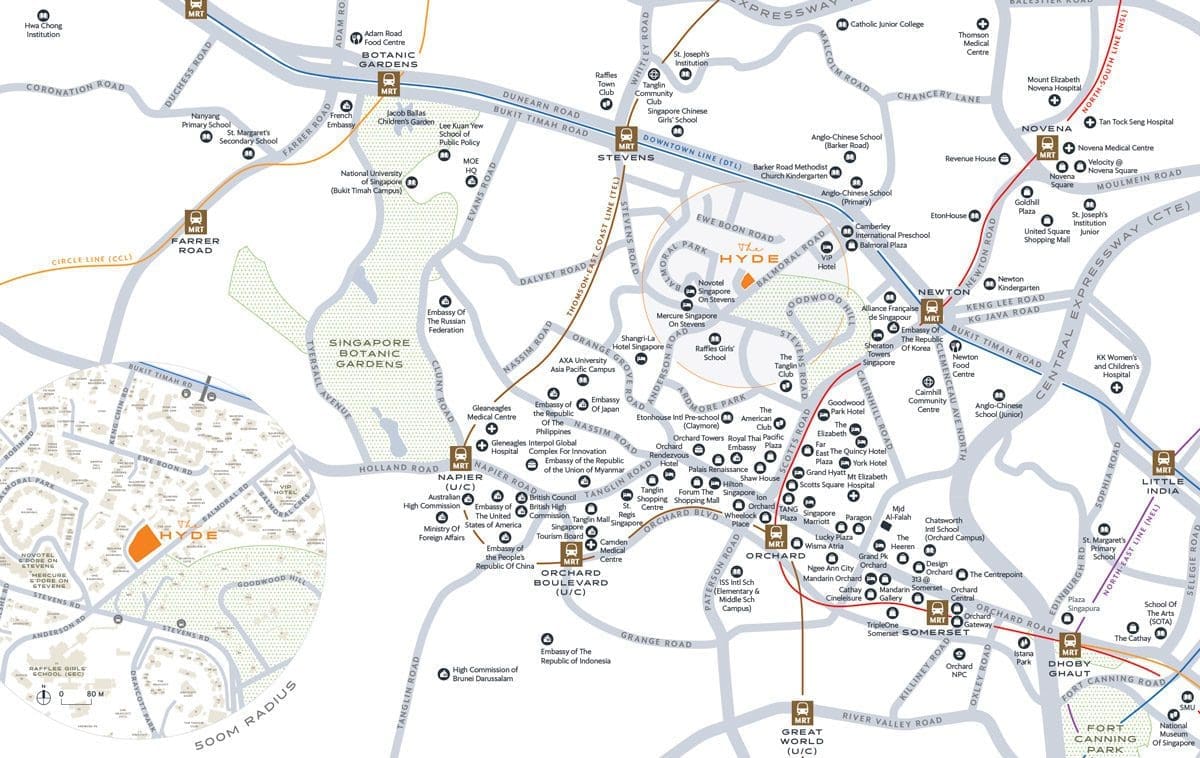 The Hyde – Location Map – New Launch Condo