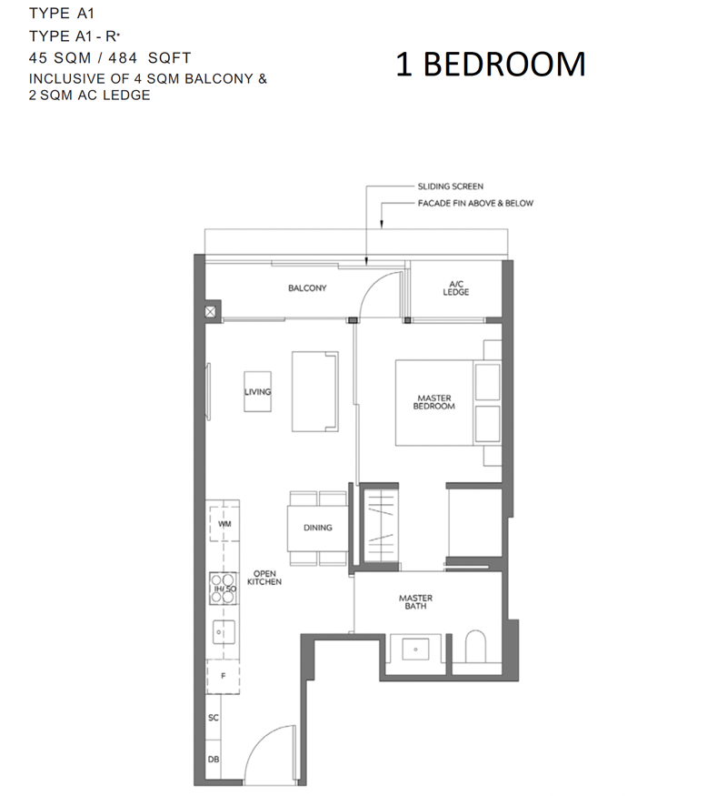 Meyer Mansion - Floor Plans - 1 Bedroom