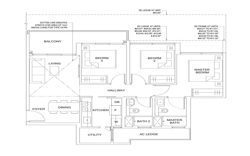 Parc Canberra - Floorplan - 3 Bedroom with Utility