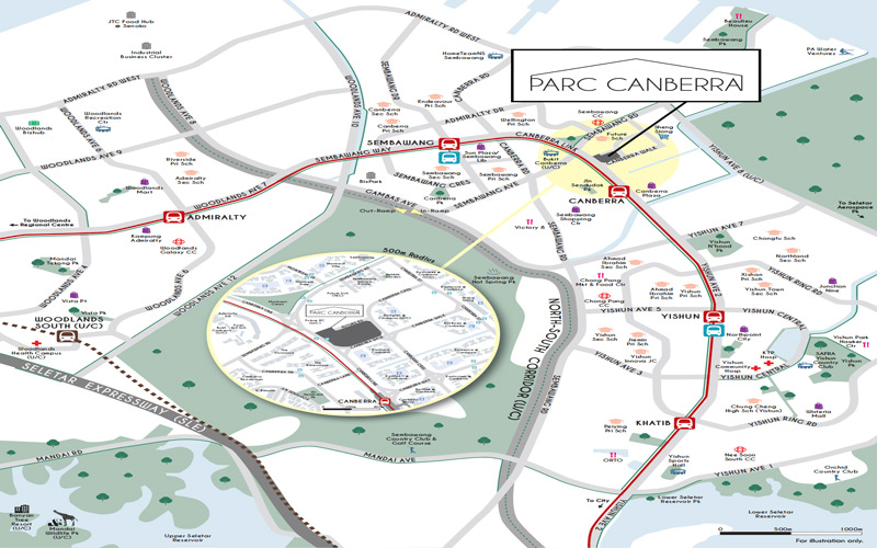 Parc Canberra - Location Map