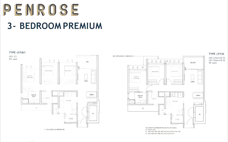 Penrose - Floorplan - 3 Bedroom Premium