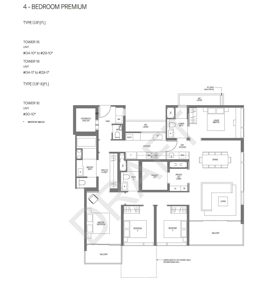 Midtown Modern - Floorplan - 4 Bedroom Premium