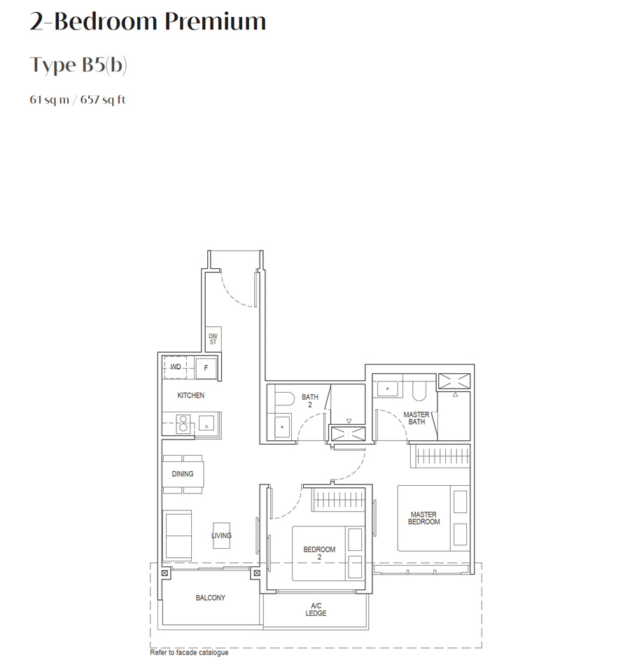 Irwell Hill Residences - Floor Plan - 2 Bedroom