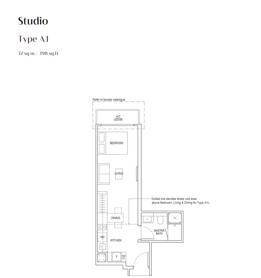 Irwell Hill Residences - Floor Plan - Studio